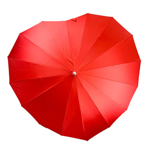 Red Heart Shaped Umbrella Parasol