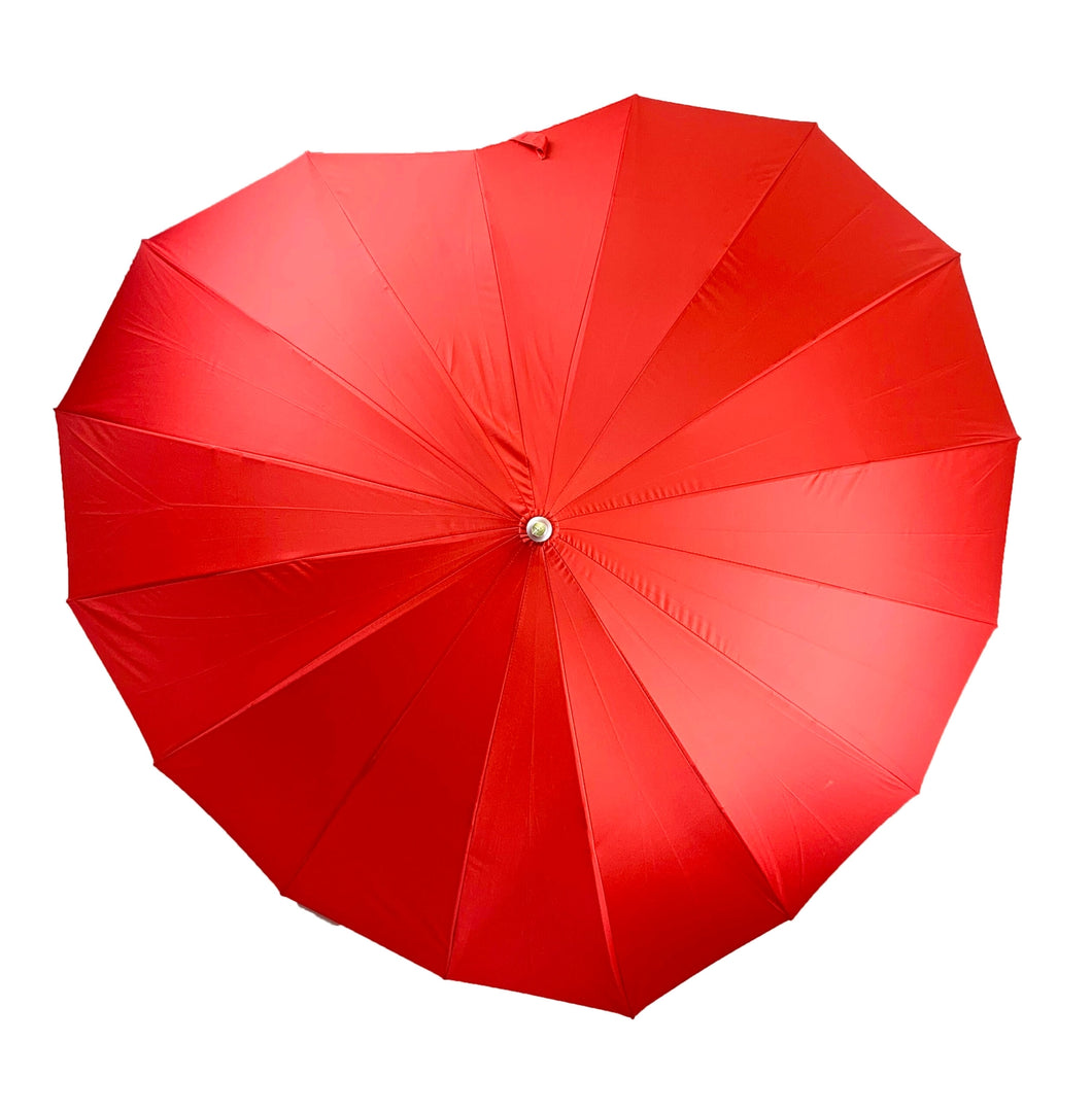 Red Heart Shaped Umbrella Parasol