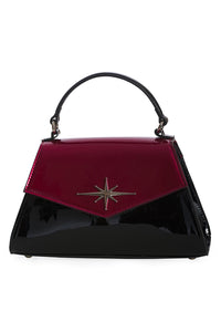 Burgundy Retro Star Handbag Purse