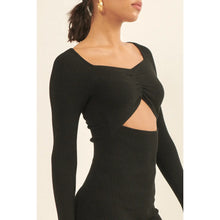 Load image into Gallery viewer, Black Knit Cutout Dress
