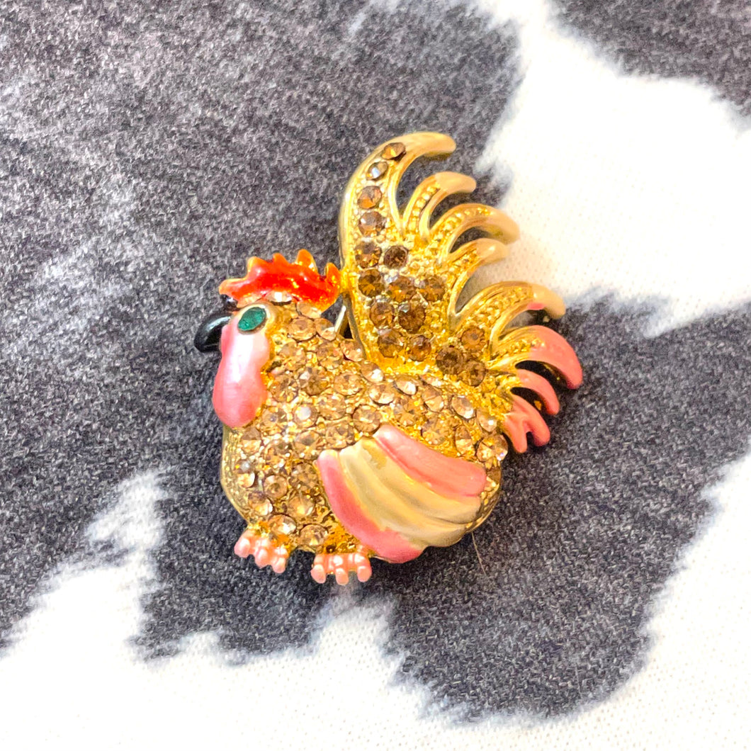 Rooster Brooch