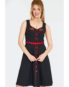 Western Rose Piped Dress