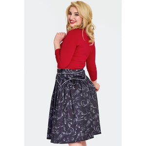 Midnight Western Flare Skirt