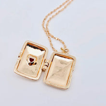 Load image into Gallery viewer, Sacred Heart Red Stone Locket

