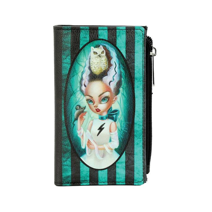 Bride of Frankenstein Striped Wallet