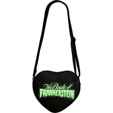 Load image into Gallery viewer, Bride of Frankenstein Glow In The Dark Heart Purse
