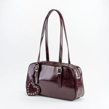 Load image into Gallery viewer, Onyx On The Move Burgundy Bowler Style Purse
