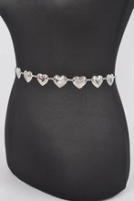 Load image into Gallery viewer, Silver Simple Heart Metal Chain Belt
