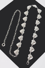 Load image into Gallery viewer, Silver Simple Heart Metal Chain Belt
