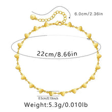Load image into Gallery viewer, Dainty Heart Chain Anklet
