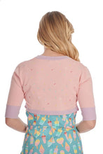 Load image into Gallery viewer, Pink Ice Cream Sprinkle Bolero Cardigan
