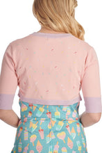Load image into Gallery viewer, Pink Ice Cream Sprinkle Bolero Cardigan
