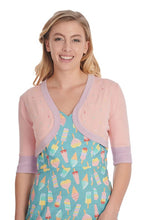 Load image into Gallery viewer, Pink Ice Cream Sprinkle Bolero Cardigan

