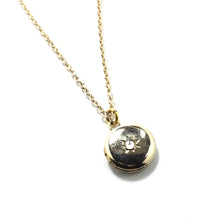 Load image into Gallery viewer, Rhinestone Stud Circle Locket Necklace
