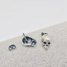 Load image into Gallery viewer, Bitsy Skull Dainty Sterling Silver Stud Earrings
