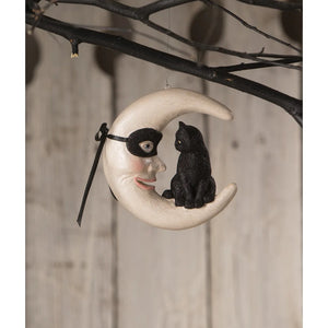 Hallow's Eve Cat On The Moon Ornament