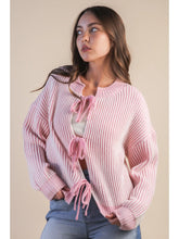 Load image into Gallery viewer, Pink on Pink Two Tone Tie Front Cardigan- LOW INVENTORY!
