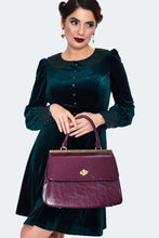 Load image into Gallery viewer, Eggplant Top Handle Day Bag Purse
