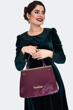 Load image into Gallery viewer, Eggplant Top Handle Day Bag Purse
