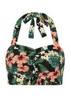 Load image into Gallery viewer, Green Harper Tropical Tiare Crop Top
