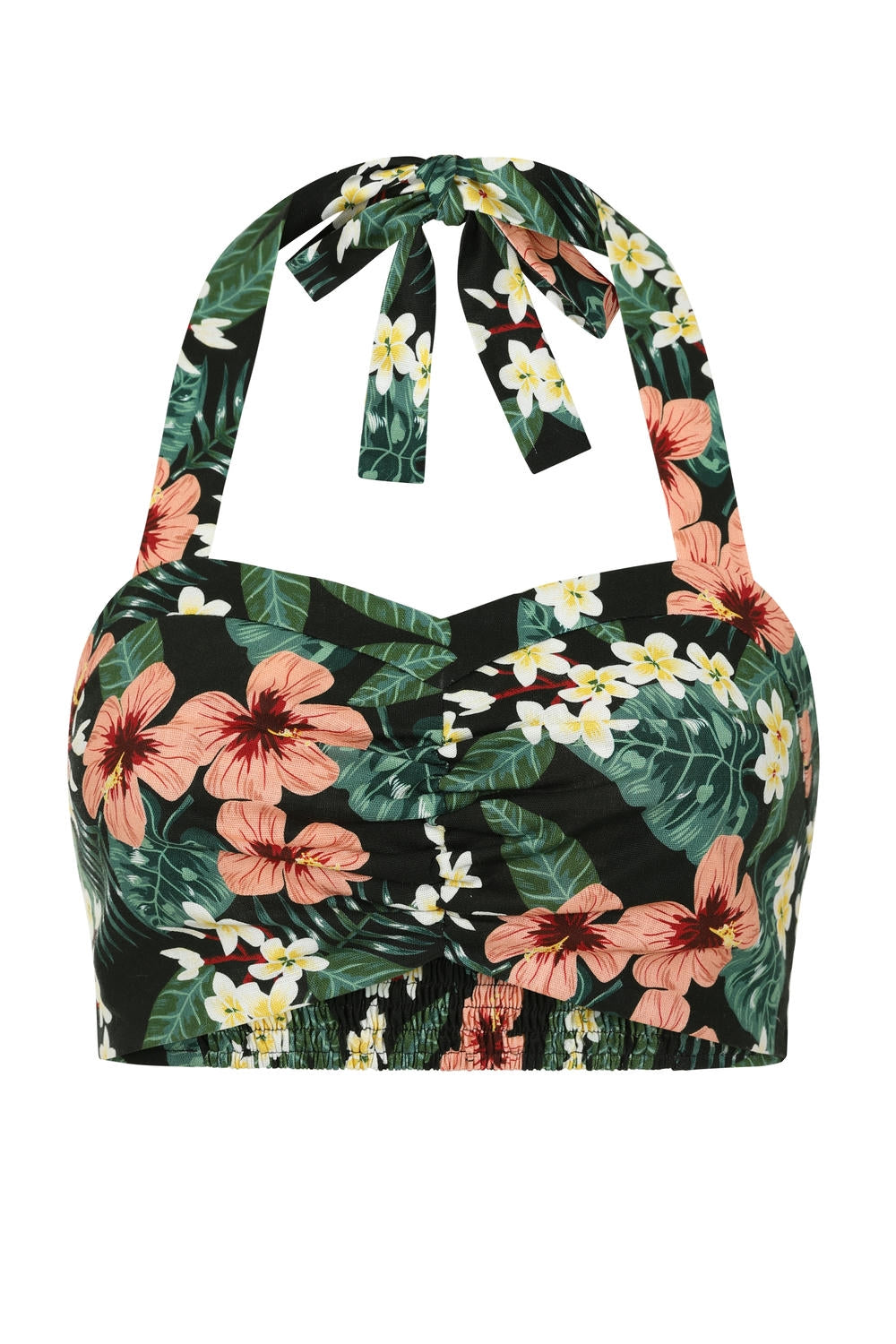 Green Harper Tropical Tiare Crop Top
