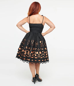 Dia De Los Muertos Cutouts Bobbi Swing Dress