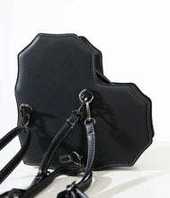 Load image into Gallery viewer, Black Spiderweb Heart Handbag
