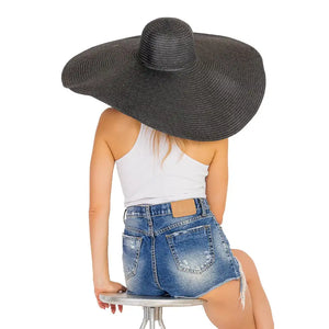 Extra Wide 12" Glossy Finish Light Floppy Hat- More Styles Available!