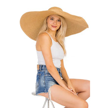Load image into Gallery viewer, Extra Wide 12&quot; Glossy Finish Light Floppy Hat- More Styles Available!
