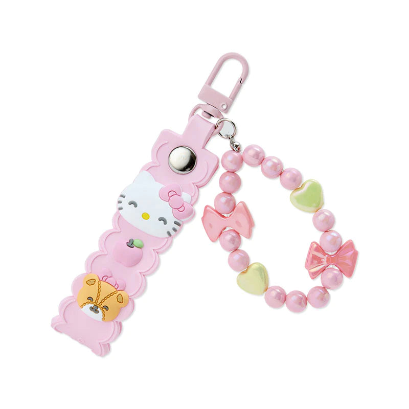 Hello Kitty Smile Beaded and PVC Keyring