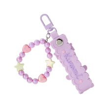 Load image into Gallery viewer, Kuromi Smile Beaded and PVC Keyring
