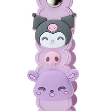 Load image into Gallery viewer, Kuromi Smile Beaded and PVC Keyring

