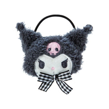 Load image into Gallery viewer, Kuromi Plush Face Ponytail Holder
