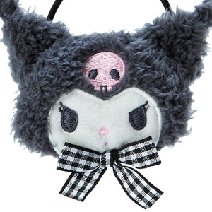 Kuromi Plush Face Ponytail Holder