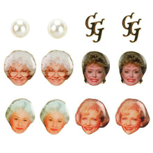 Load image into Gallery viewer, Golden Girls Stud Earrings Set of 6
