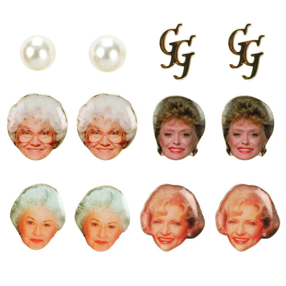 Golden Girls Stud Earrings Set of 6