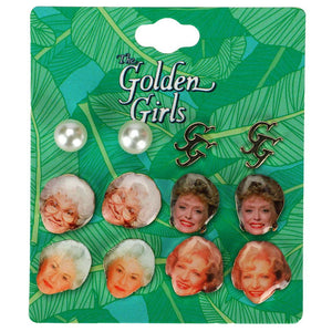 Golden Girls Stud Earrings Set of 6