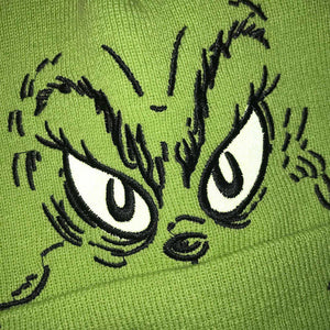 The Grinch Face Beanie Hat