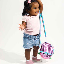 Load image into Gallery viewer, The Child Pink Metallic Micro Convertible Backpack Purse
