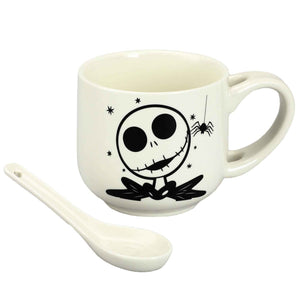 Nightmare Before Christmas Jack Ceramic Soup Mug with Spoon