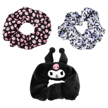 Load image into Gallery viewer, Kuromi Scrunchies Set of 3
