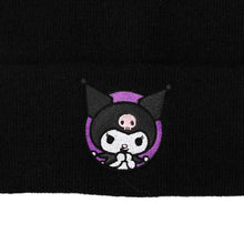 Load image into Gallery viewer, Kuromi Embroidered Cuff Beanie Hat
