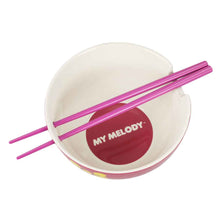 Load image into Gallery viewer, My Melody Ceramic Bowl with Chopsticks
