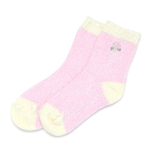 Hello Kitty Embroidered Chenille Super Soft Socks