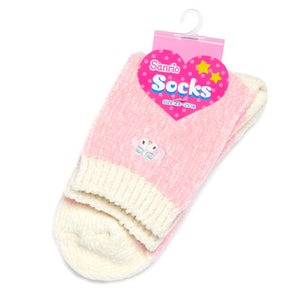 My Melody Embroidered Chenille Super Soft Socks