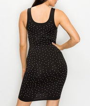 Load image into Gallery viewer, Black Studded Bodycon Dress
