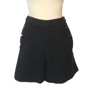 Black High Waist Sailor Shorts