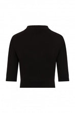 Load image into Gallery viewer, Shirley Black Button Keyhole Cropped Jumper- LAST ONE!
