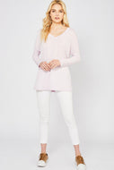 Lavender V-Neck Top
