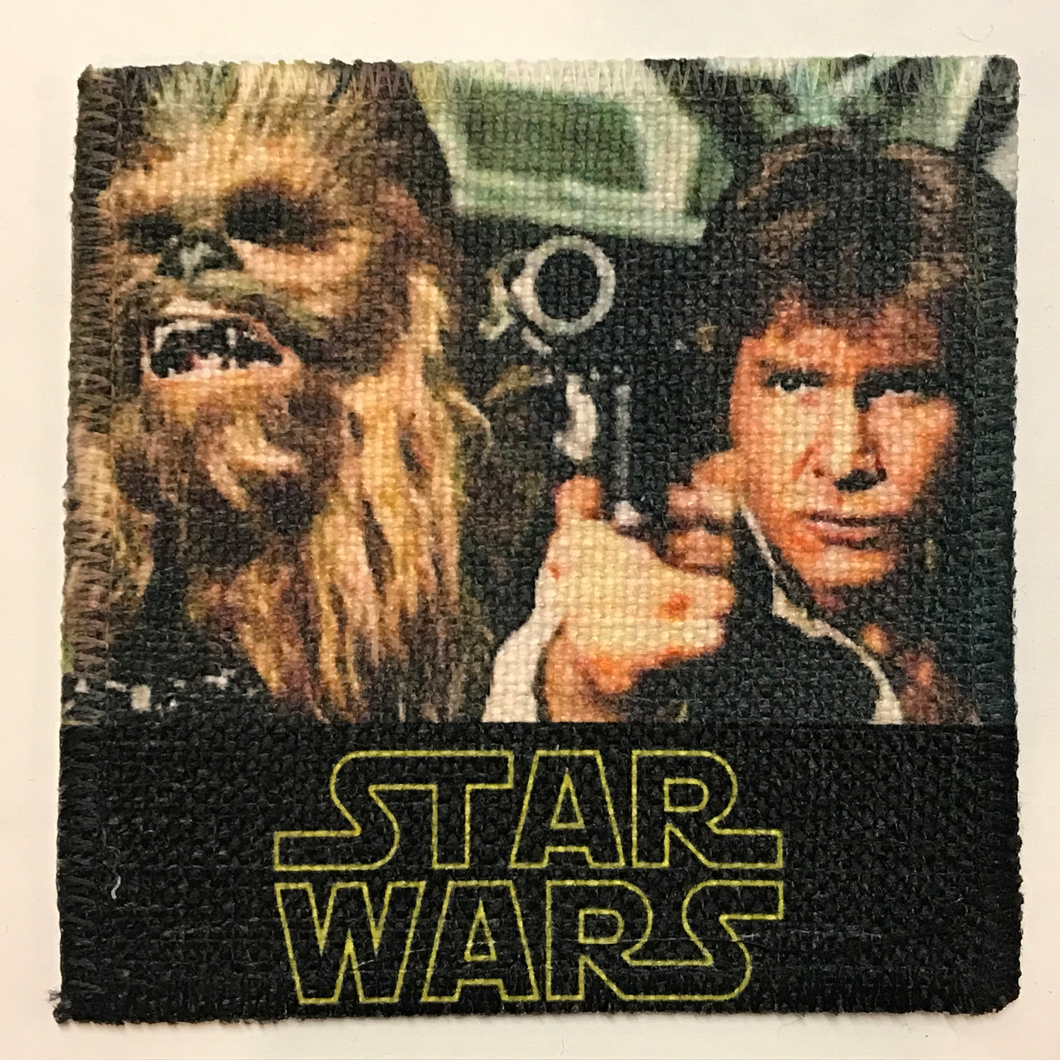 Han Solo and Chewbacca Linen Patch